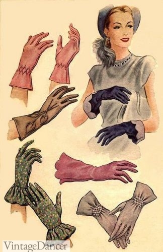 تاریخچه دستکش های عتیقه – 1900، 1910، 1920، 1930، 1940، 1950، 1960