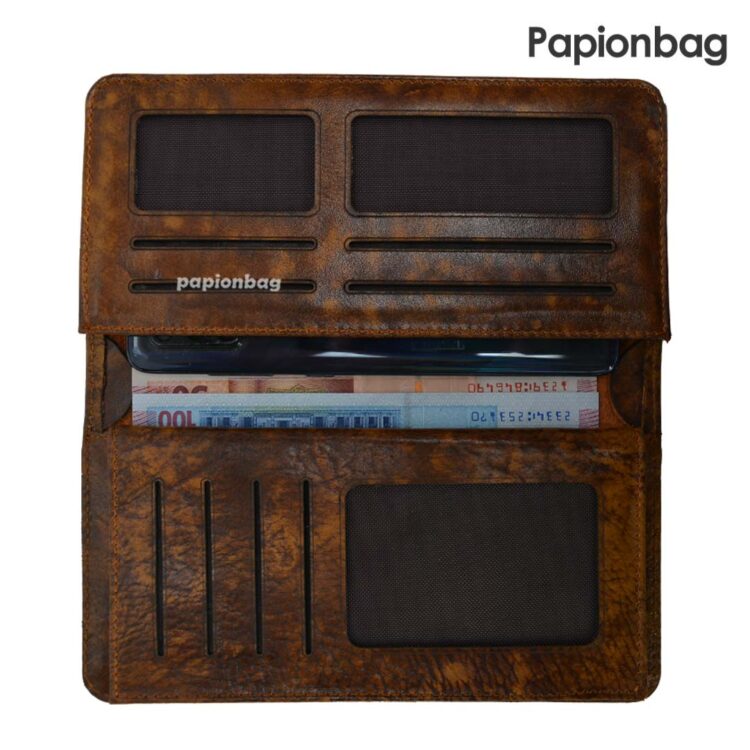 کیف پول مردانه طرح فروهر چرم طبیعی کد 6 - Image 5