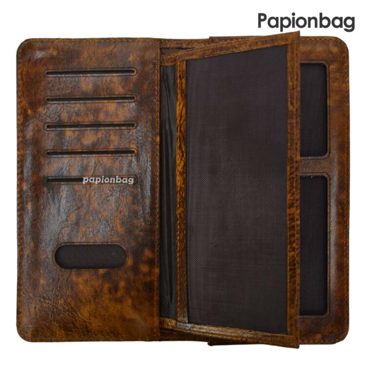 کیف پول مردانه طرح فروهر چرم طبیعی کد 6 - Image 7