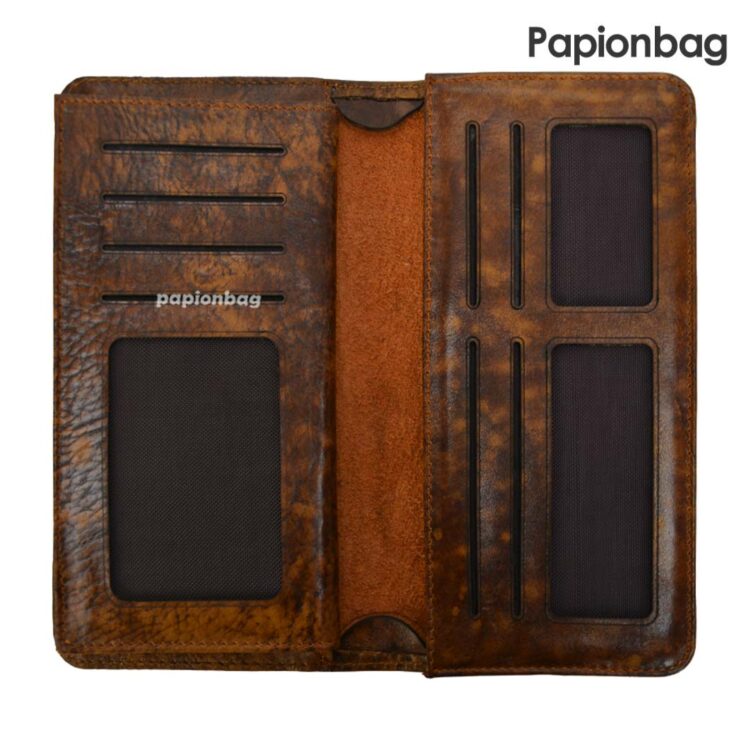 کیف پول مردانه طرح فروهر چرم طبیعی کد 6 - Image 4