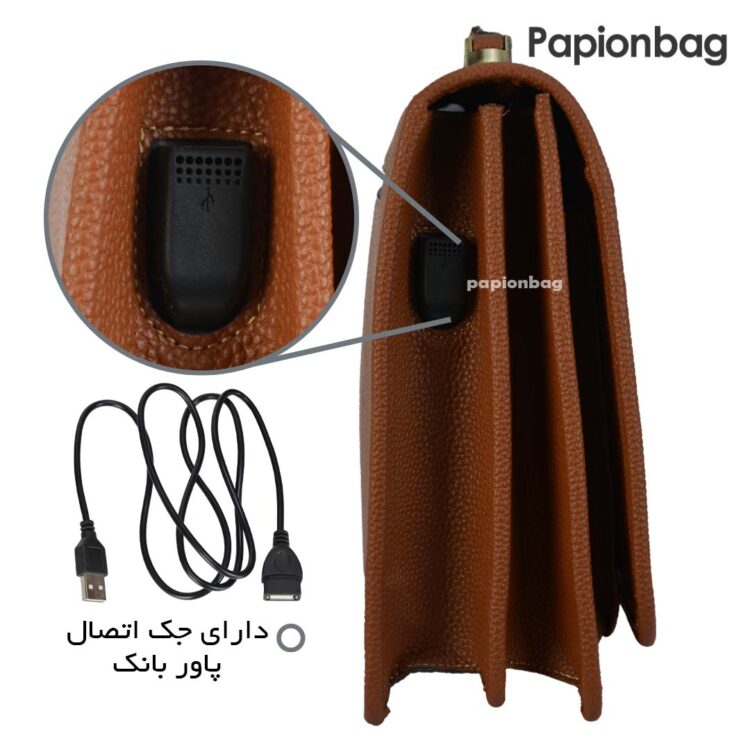 کیف دستی چرم مردانه مدل 24 - Image 5