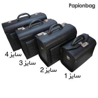 چمدان خلبانی چرمی مناسب سفر، وسایل ناخن، تتو، میکاپ کد2 (دارای 4 سایز)