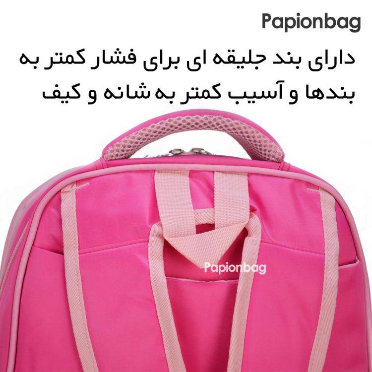 کوله مدرسه دخترانه خارجی صورتی دخترکفشدوزکی مدل 60 - Image 9