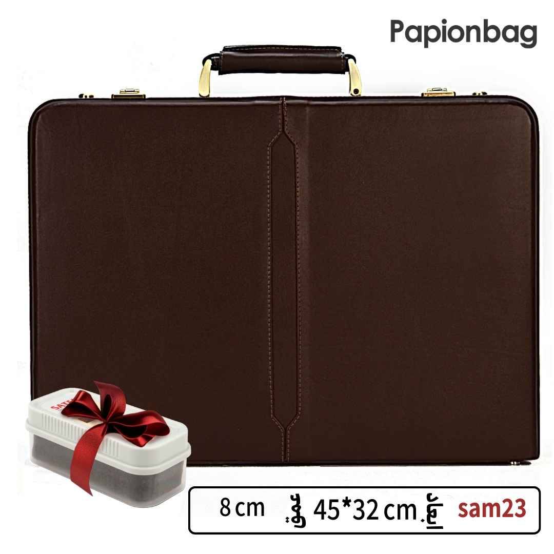 leather samsonite bag 1