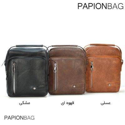 کیف دوشی چرمی آراز کد81 5 کیف دوشی چرمی آراز کد 81 رنگ عسلی و قهوه ای و مشکی