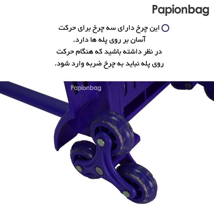 چرخ کیف مدرسه پسرانه رنگ آبی