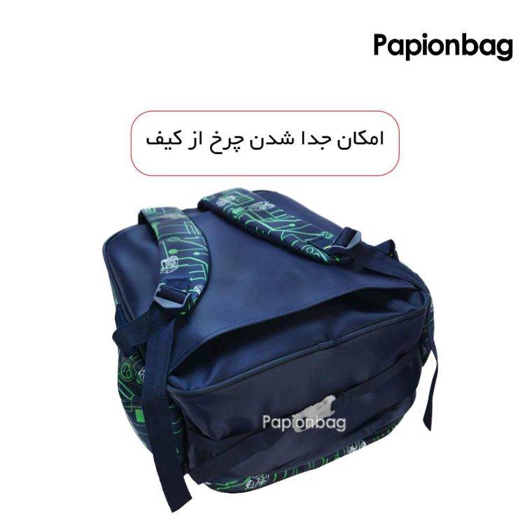 ست کیف مدرسه پسرانه خارجی طرح بنتن کد130(کوله، کیف غذا، جامدادی و چرخ) - Image 14