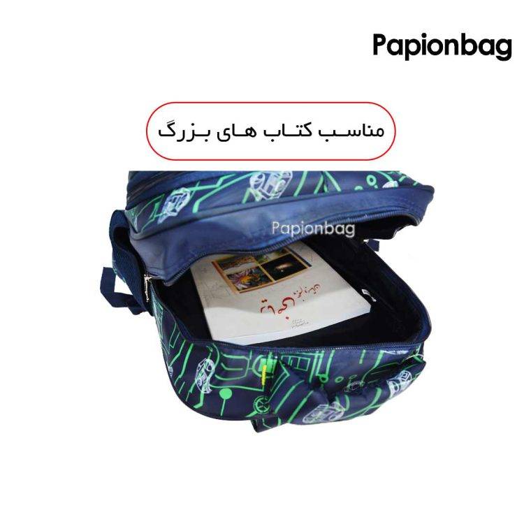 ست کیف مدرسه پسرانه خارجی طرح بنتن کد130(کوله، کیف غذا، جامدادی و چرخ) - Image 10