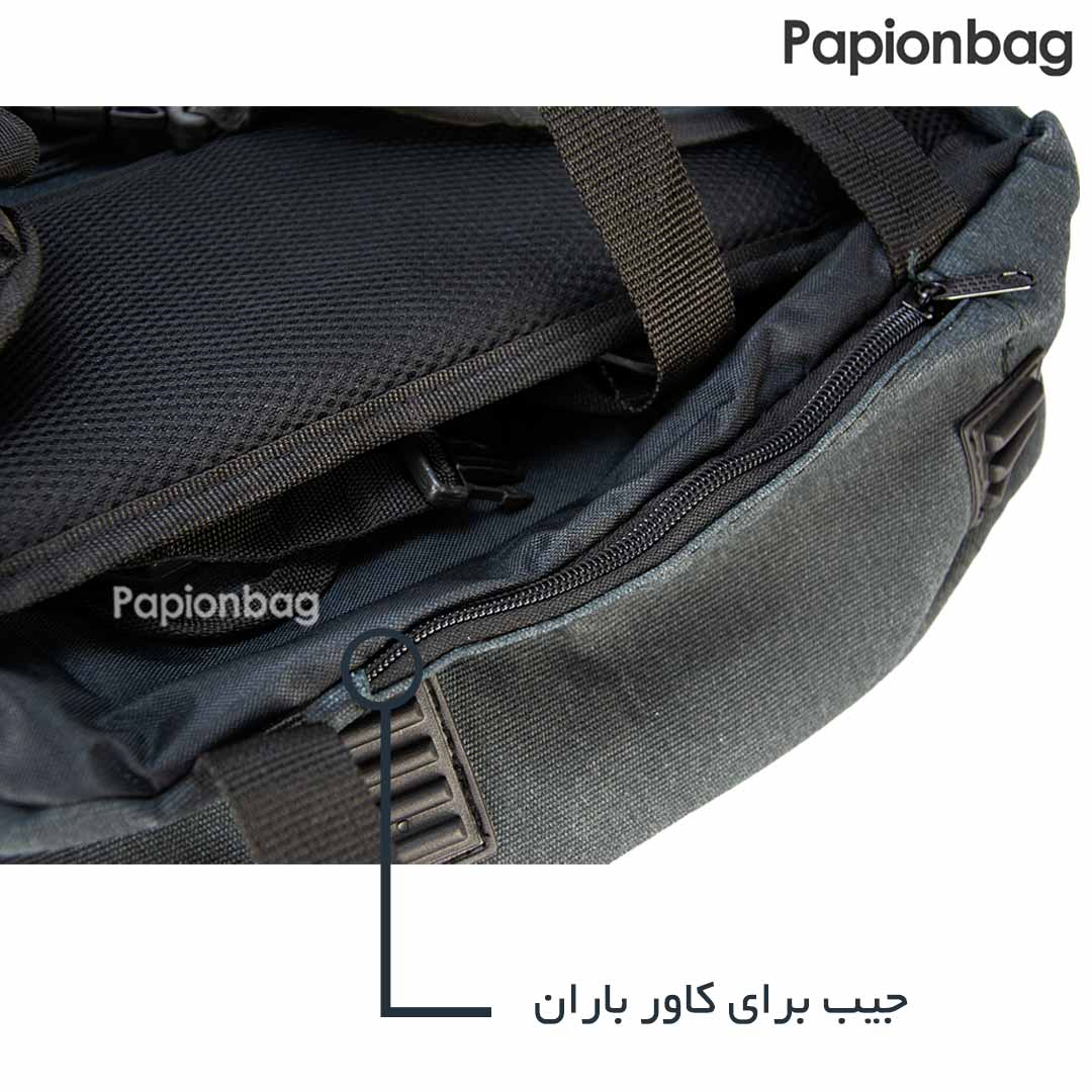 جای کاور باران در کوله پشتی کوهنوردی و سفر کتان کد5