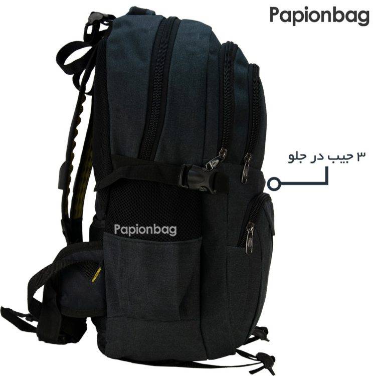 جیب های جلو کوله پشتی کوهنوردی و سفر کتان کد5
