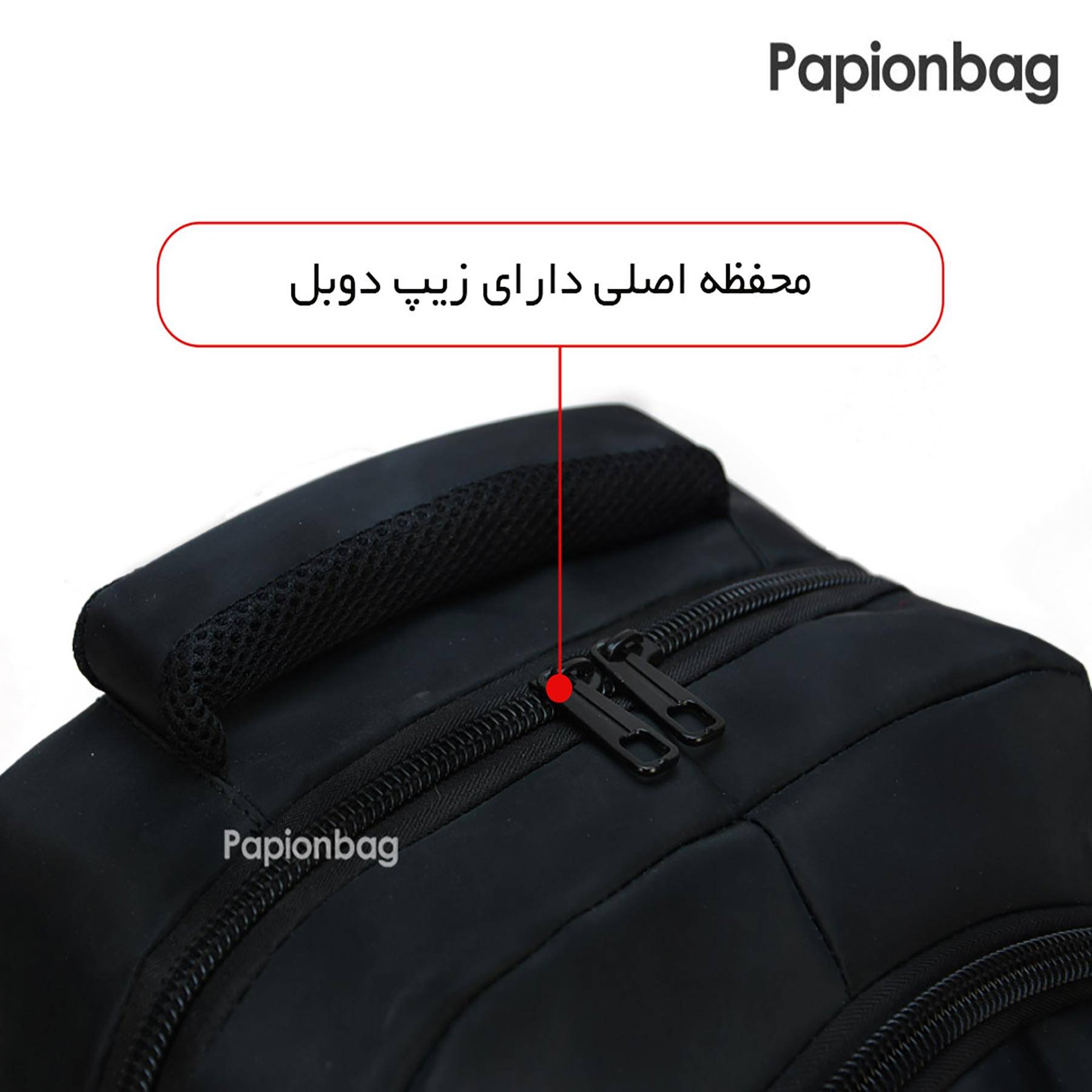 زیپ دویل کوله پشتی لپ تاپی برزنتی alexa کد 139