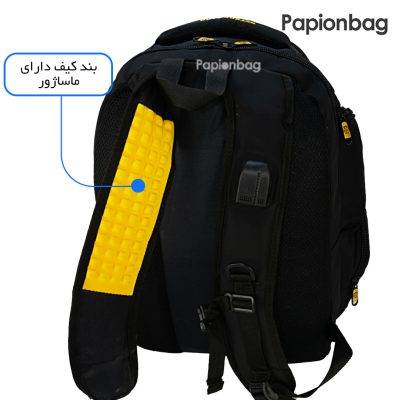 دسته ماساژر دار کوله پشتی لپ تاپ برزنتی کاترپیلار کد165