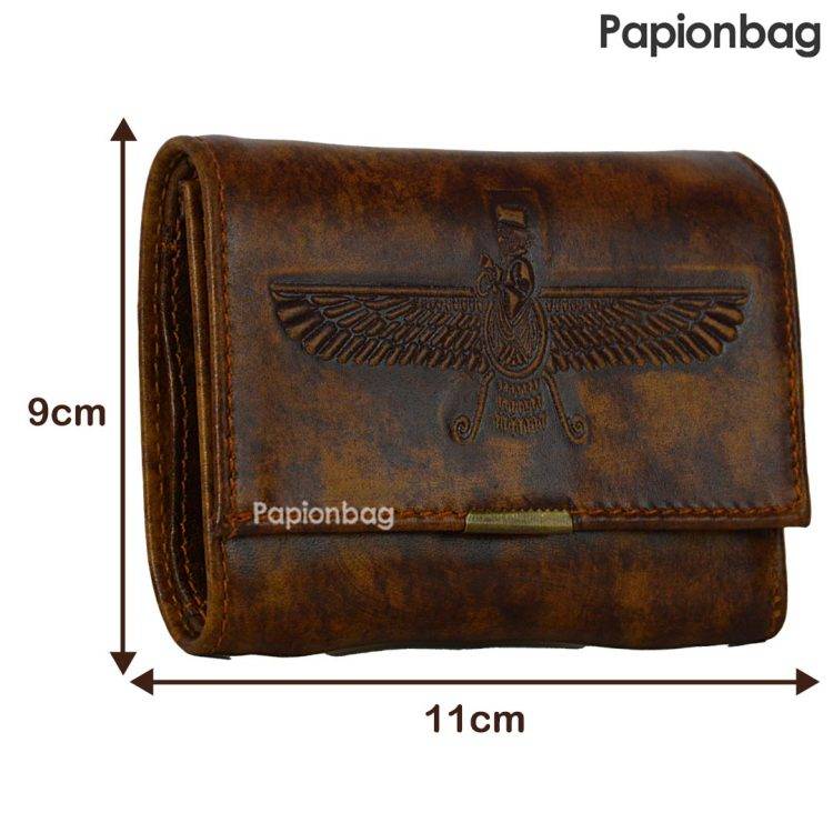 کیف پول و جاکارتی مردانه چرم‌طبیعی کد6‌(دارای طرح فروهر، ساده و شعر) - Image 7