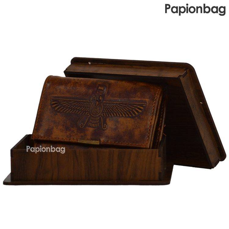 کیف پول و جاکارتی مردانه چرم‌طبیعی کد6‌(دارای طرح فروهر، ساده و شعر) - Image 9