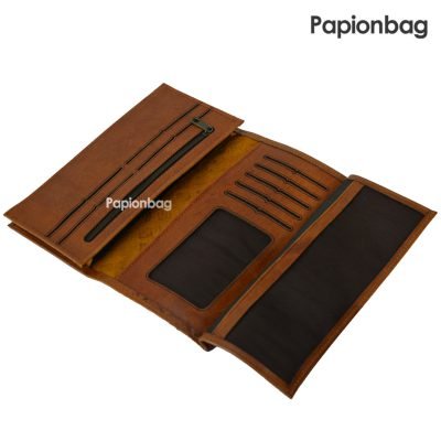 کیف پول چرم طبیعی فندی FENDI کد 206 +ویدیو 1 نمای داخل کیف پول فندی