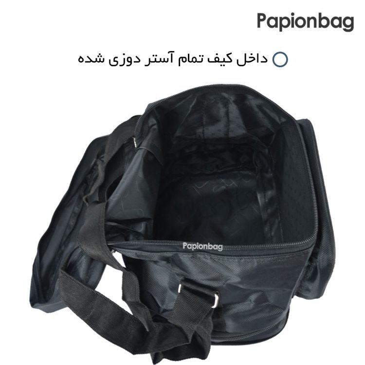 نمای داخل کیف ظرف غذا دو طبقه