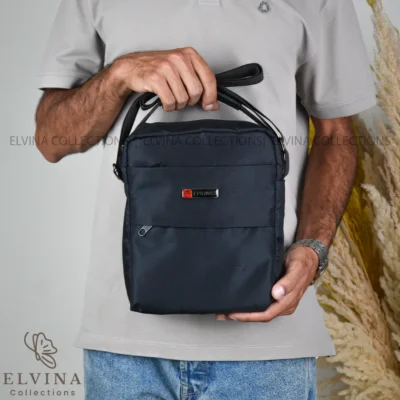 کیف دوشی اسپرت برزنتی کد 246 (مشکی-سبز-سرمه ای)
