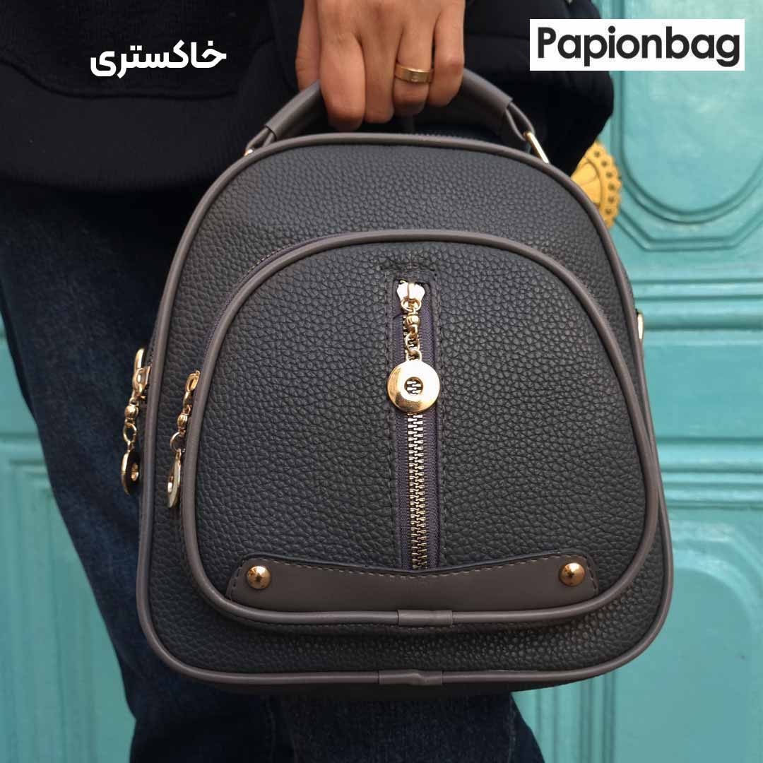 مینی کوله دستی و دوشی خاکستری