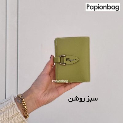 کیف پول دخترانه فراگامو کد 295 سبز روشن
