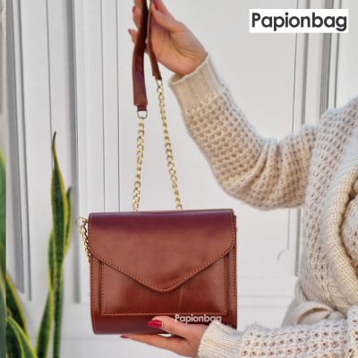 کیف پاکتی مجلسی زنانه کد 291 رنگ عسلی