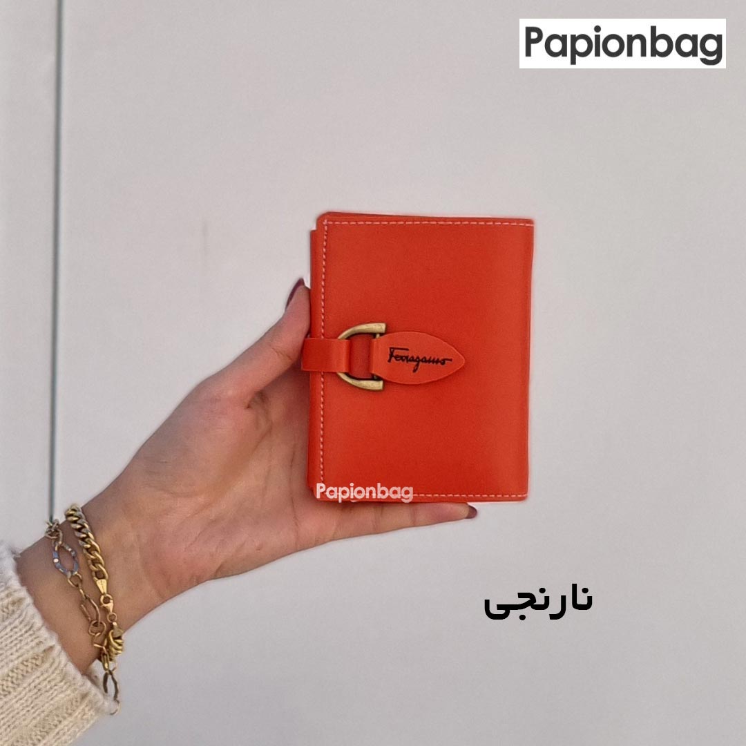کیف پول دخترانه فراگامو کد 295 رنگ نارنجی