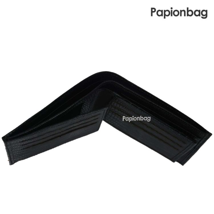 کیف پول جیبی چرم طبیعی طرحدار جعبه دار کد297 (مشکی- عسلی) - Image 16