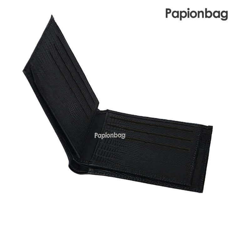 کیف پول جیبی چرم طبیعی طرحدار جعبه دار کد297 (مشکی- عسلی) - Image 17