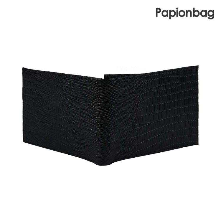 کیف پول جیبی چرم طبیعی طرحدار جعبه دار کد297 (مشکی- عسلی) - Image 6
