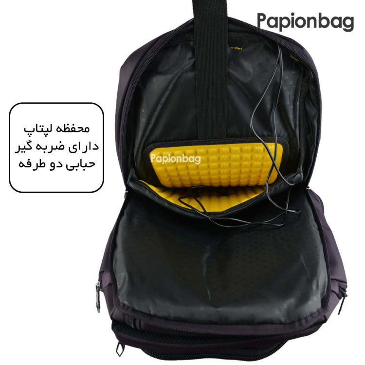کوله پشتی لپ تاپی آنتلر همراه کاور باران و جیب عینک کد350 - Image 2