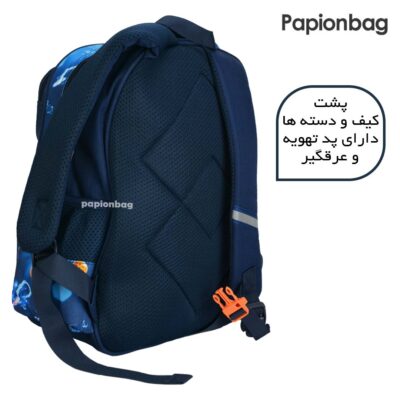 پد تهیوه و عرقگیر در پشت و دسته ها کوله مدرسه پسرانه کد 438