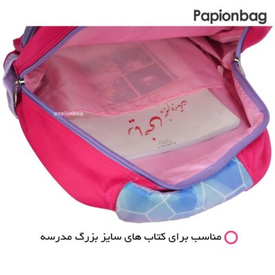 کیف مدرسه دخترانه خارجی طرح LOL کد480 4 فضای داخلی کوله مدرسه دخترانه کد 480