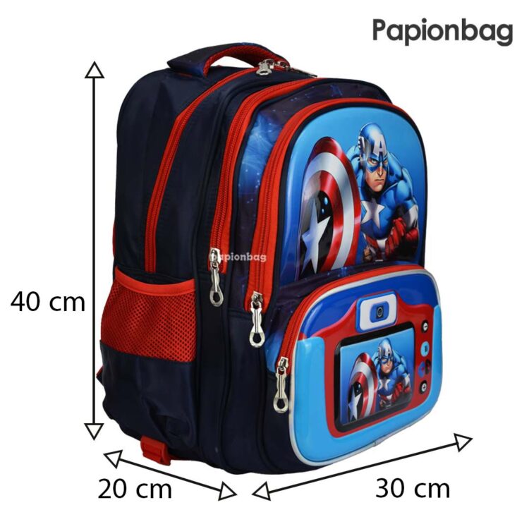 کیف مدرسه پسرانه وارداتی اعلاء کاپیتان آمریکایی (قهرمانان) کد484 - Image 10