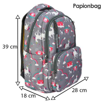 کیف مدرسه دخترانه طرح یونیکورن یا اسب تک شاخ کد493 1 کوله مدرسه کد 493