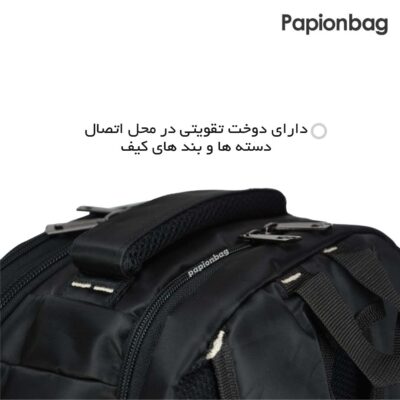 دوخت تقویت شده در محل اتصالات کوله پشتی لپ تاپ کد 621