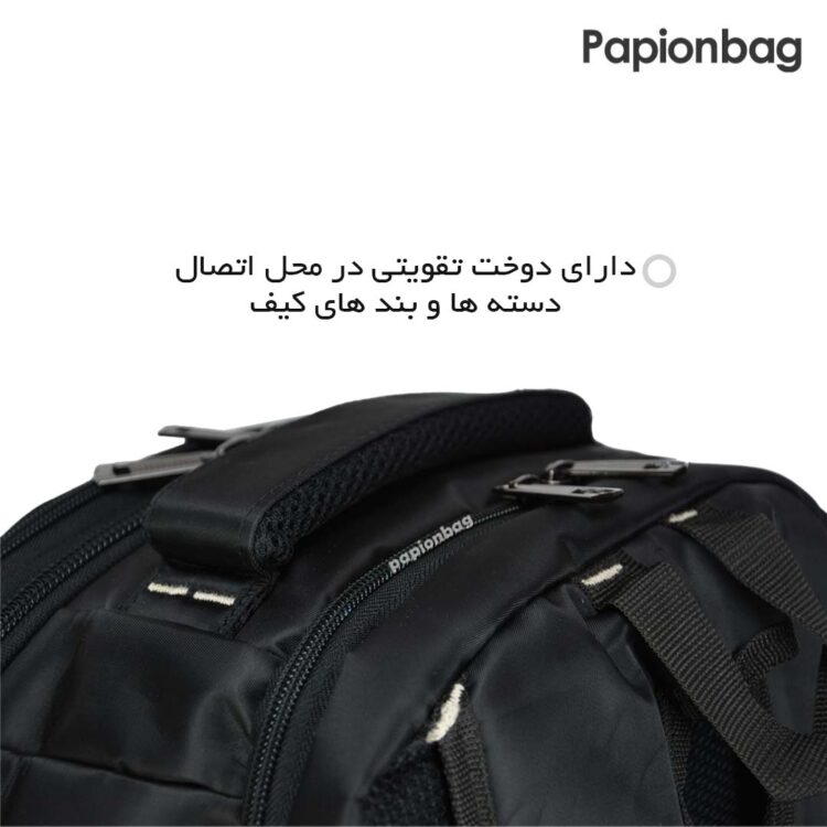 دوخت تقویت شده در محل اتصالات کوله پشتی لپ تاپ کد 621