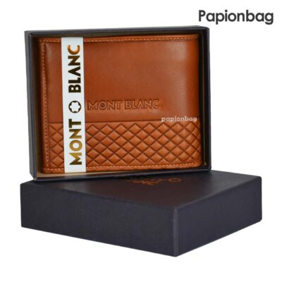 کیف پول و جاکارتی چرم طبیعی مونت بلانک(Mont Blanc) کد658