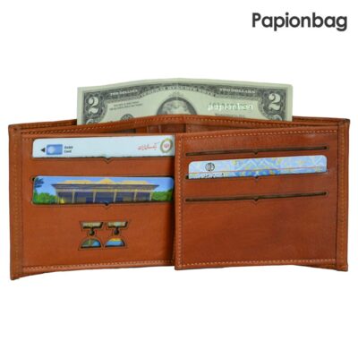 کیف پول و جاکارتی چرم طبیعی کد 658