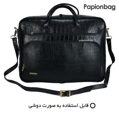 بند شانه ای قابل تنظیم کیف اداری برند چرمسال کد 643