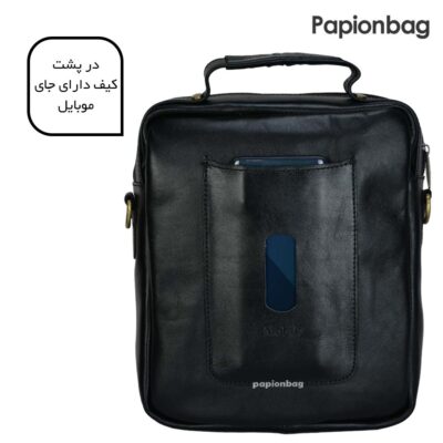 کیف دوشی مردانه چرم طبیعی تبریز کد646 3 جای موبایل کیف دوشی مردانه چرم طبیعی کد 646
