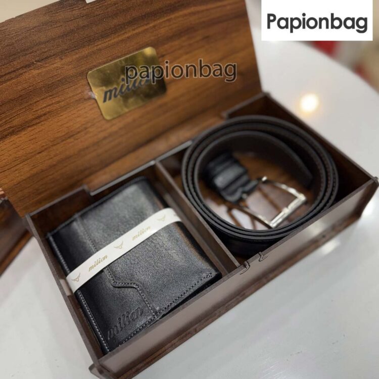 ست کمربند و کیف پول مردانه چرم طبیعی کد730 - Image 17