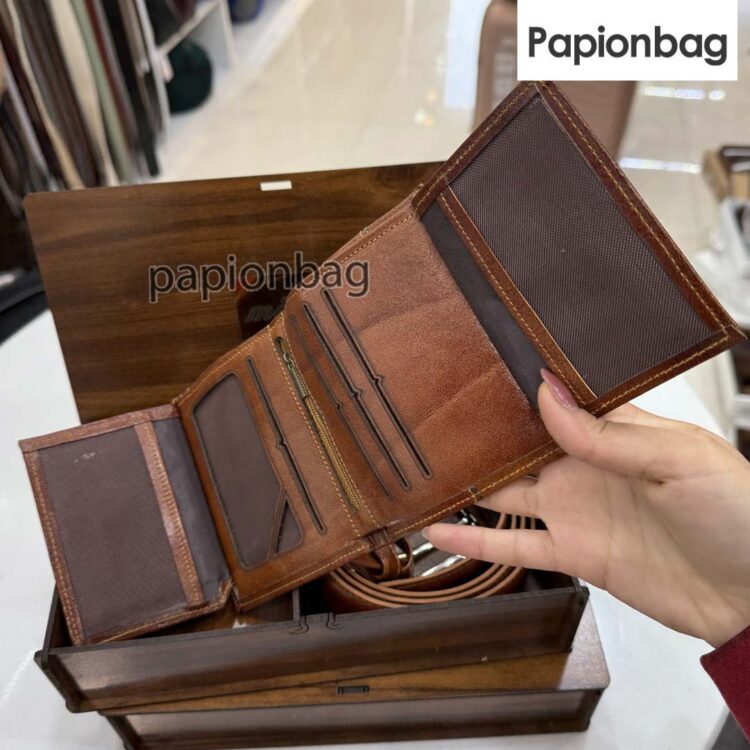 ست کمربند و کیف پول مردانه چرم طبیعی کد730 - Image 11