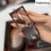 ست 3تیکه چرم طبیعی مردانه (کیف پول، کمربند، سرکلیدی) رنگ قهوه ای کد735 - Image 10