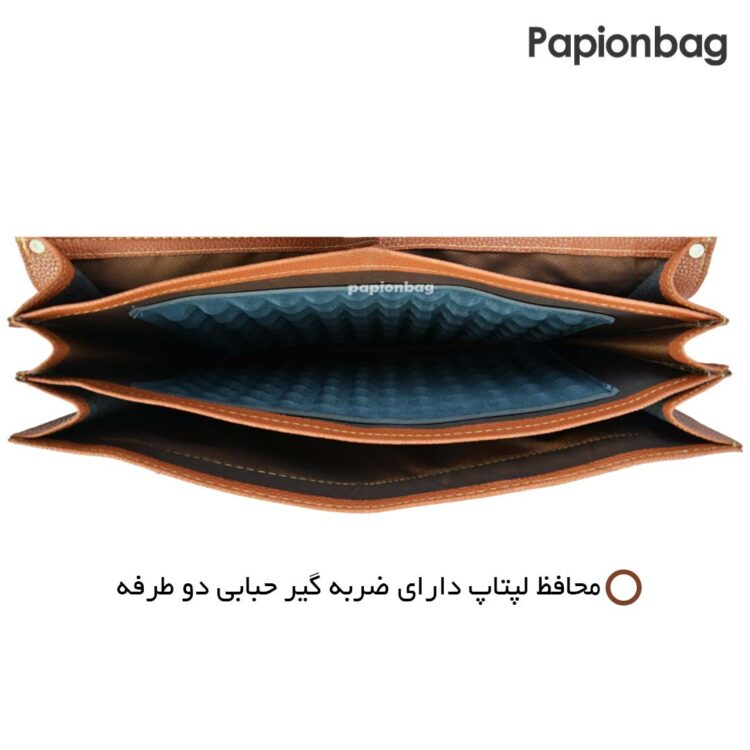 کیف اداری تمام چرم مصنوعی رمزدار 3 خانه (جادار) کد783 - Image 10