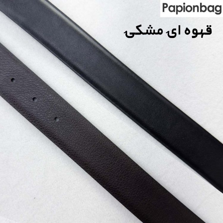 کمربند دو رو مردانه سگک پلاکی چرخشی کد861 - Image 9