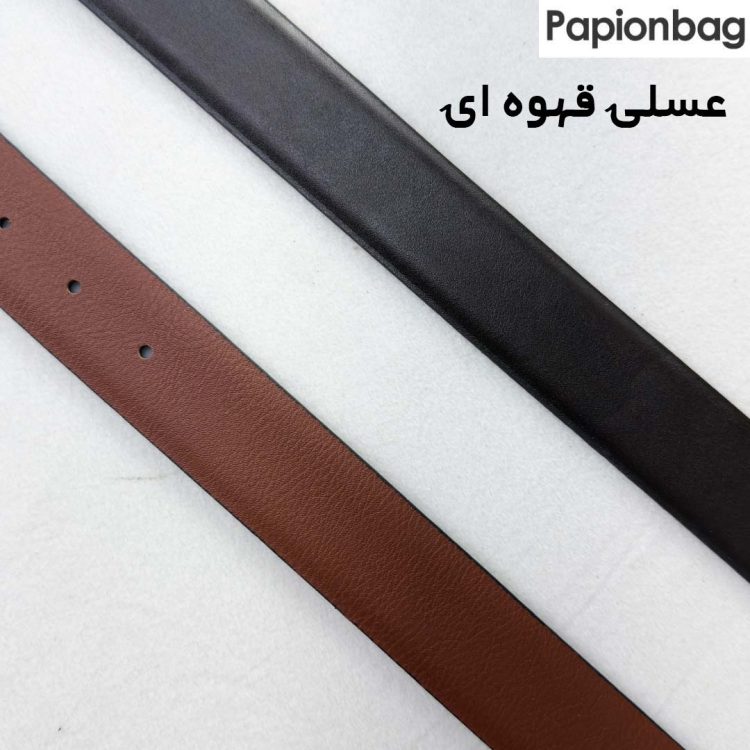 کمربند دو رو مردانه سگک پلاکی چرخشی کد861 - Image 10