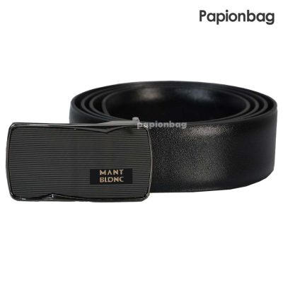 کمرند چرمی مردانه سگک پلاکی برند مونت بلانک(Mont Blanc) کد860