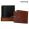 کیف پول مردانه چرم طبیعی با جعبه چوبی کادویی کد846