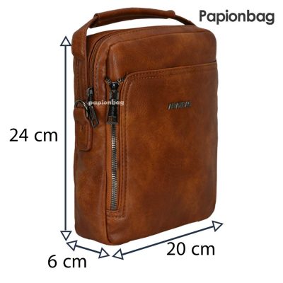 کیف دوشی چرم PU کیفیت اعلا ضد خش و ترک (مردانه و زنانه) کد833 1 ابعاد کیف آراز کد 833