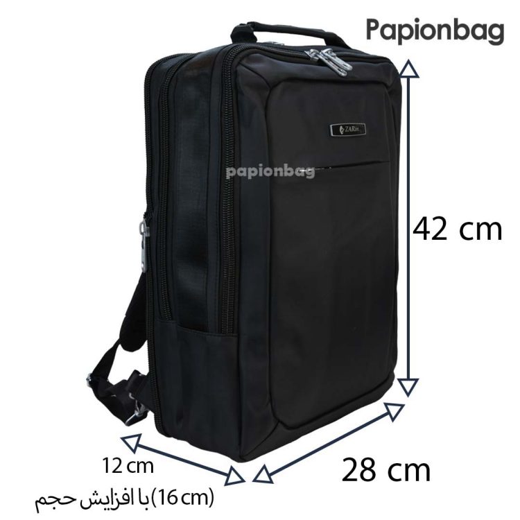 کوله لپ تاپی وارداتی با قابلیت افزایش حجم ZARIN اعلاء کد826 - Image 10