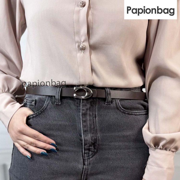 کمربند زنانه چرمی سگک نقره ای کد822 - Image 6